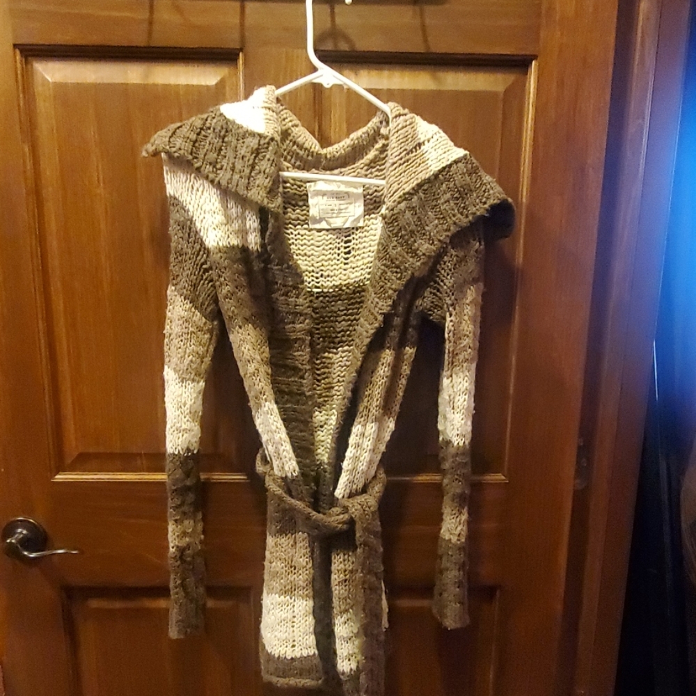 Old Navy open front with tie belt cardigan